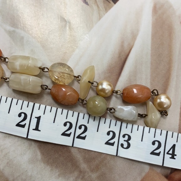 Boho Mixed Beads Chunky Bright Necklace 24" drop colorful - Picture 7 of 7